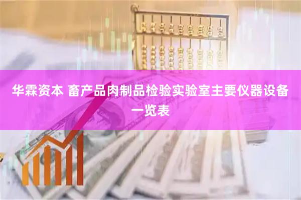 华霖资本 畜产品肉制品检验实验室主要仪器设备一览表