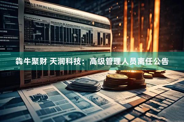 犇牛聚财 天润科技：高级管理人员离任公告